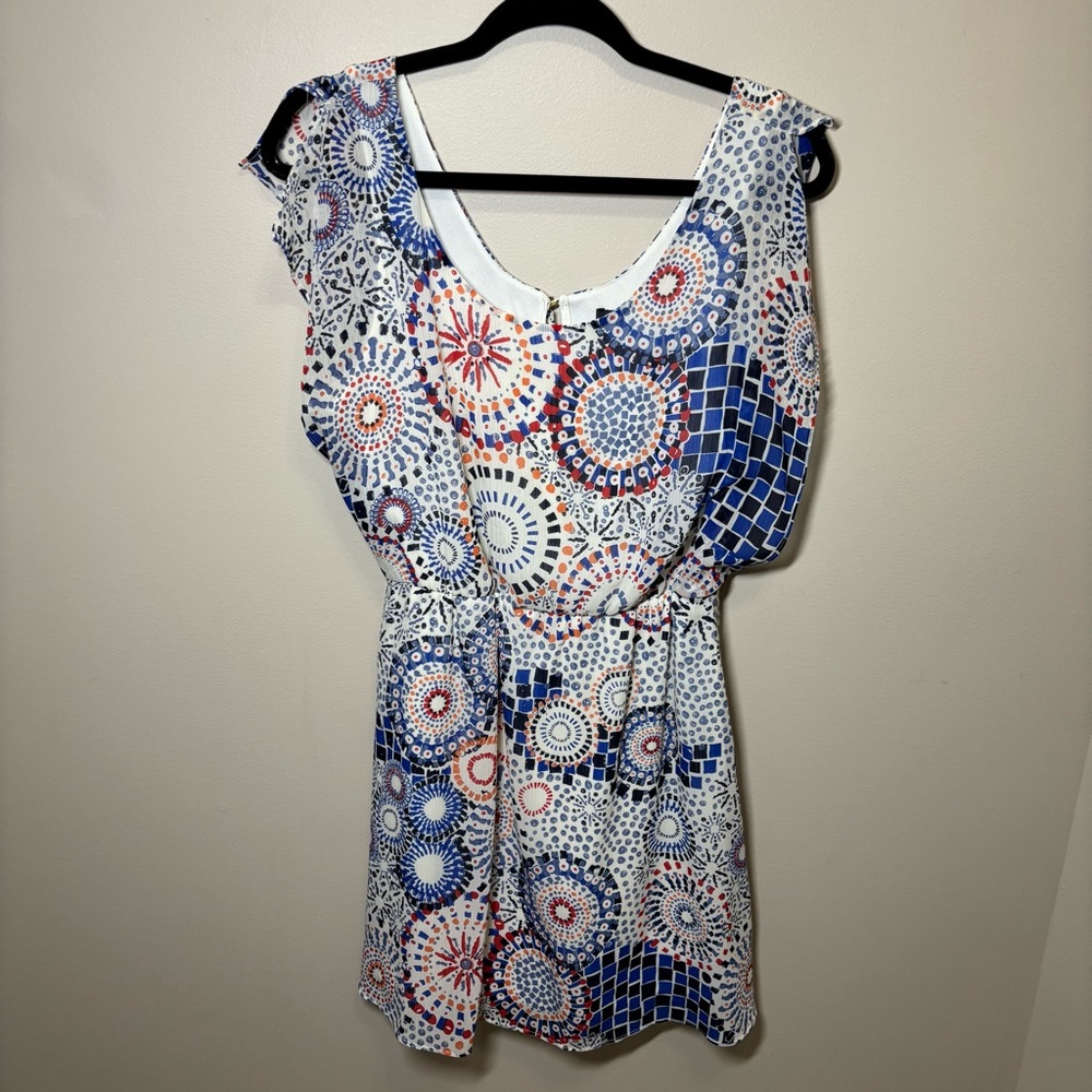 Outback Red Blue and Red Patterned Blouse